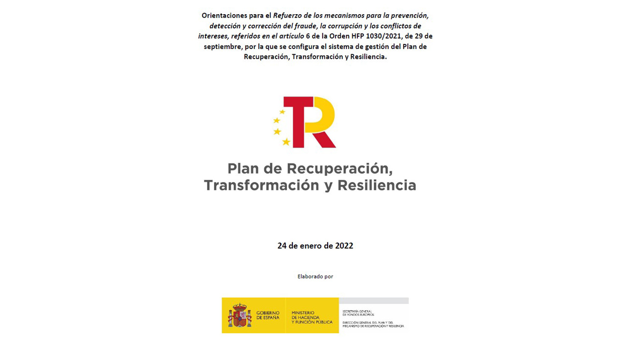 Orientaciones para la prevención, detección y corrección del fraude en la gestión del PRTR