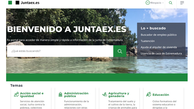 Junta Extremadura portal