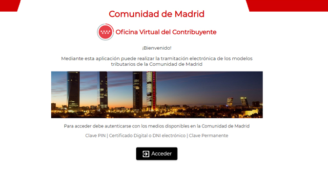 Comunidad Madrid oficina contribuyente