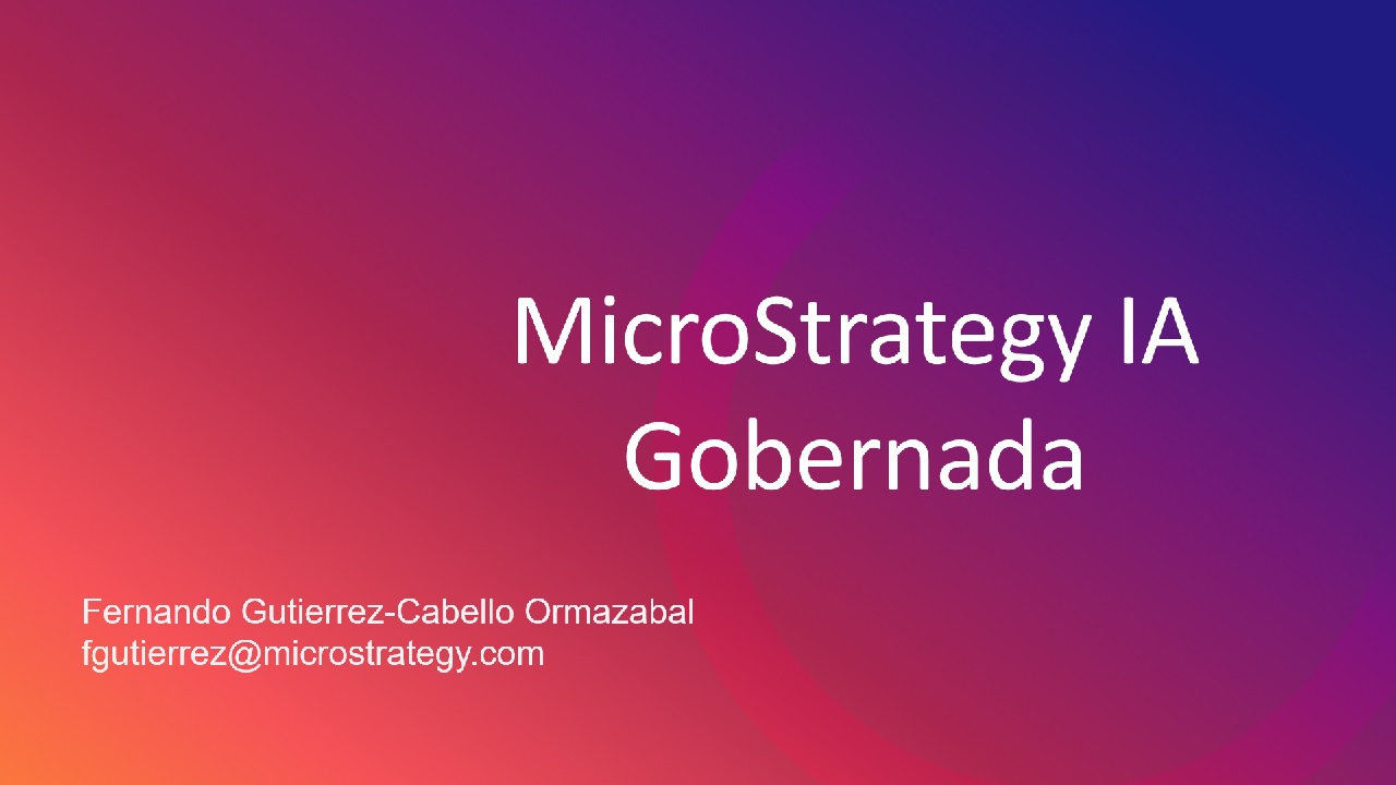 IA Gobernada MicroStrategy