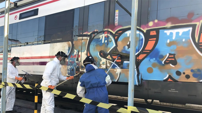 RENFE grafitis